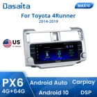 Автомобильная магнитола Dasaita для Toyota, стерео-система на Android 10, 4 Гб ОЗУ, 64 Гб ПЗУ, с GPS, 10,25 дюйма, для 4runner, 2011, 2014, 2015, 2017, 2018, 2019, Android 10