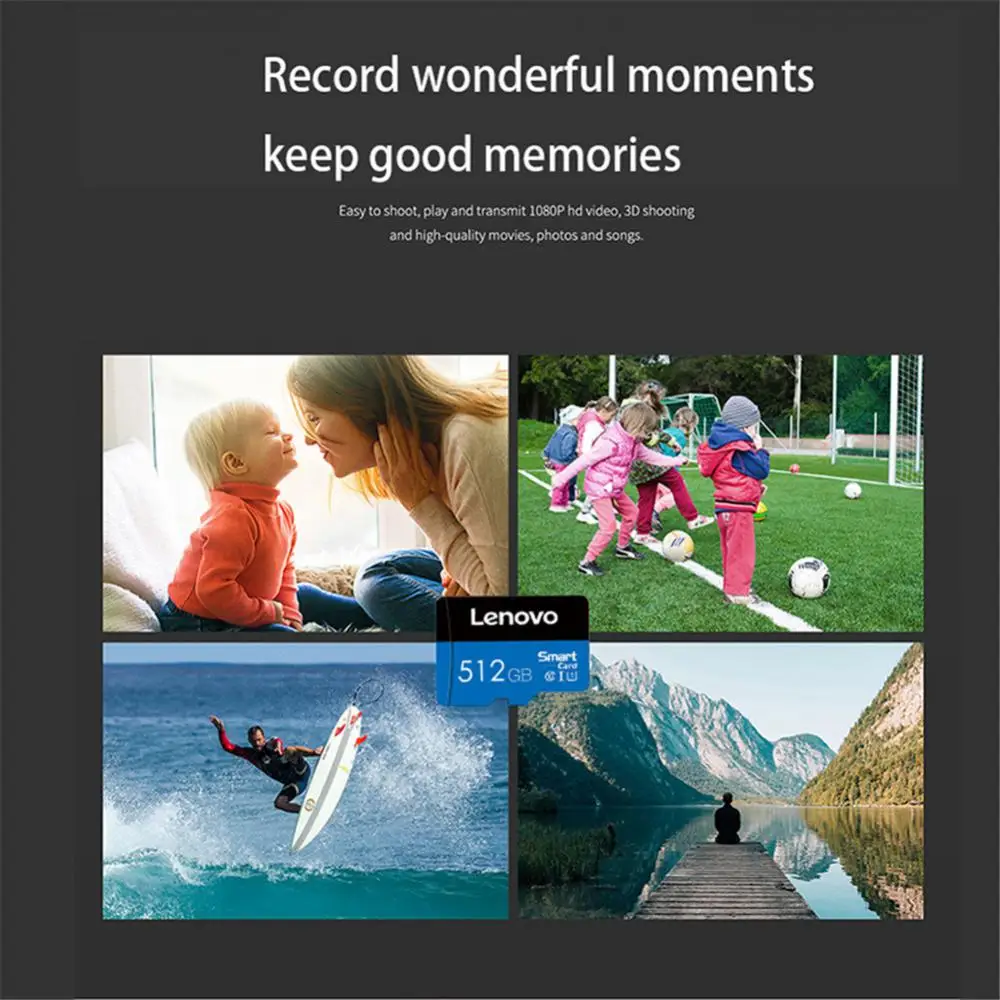 Lenovo Ultra SD Card 1TB 512GB 256GB SD/TF Flash Card Memory Card 128GB Fast-Speed Mini SD TF Card For Phone Camera images - 6
