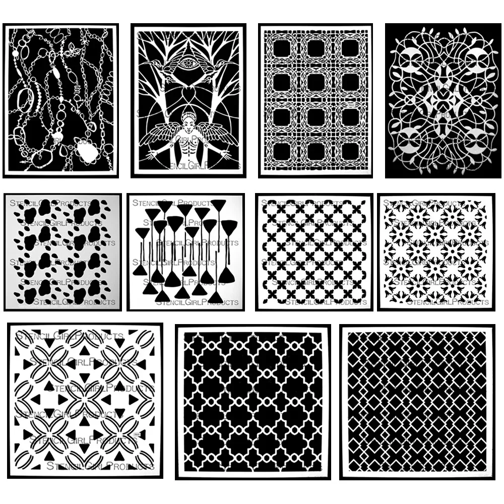 Лучший цветочный и изогнутый шарик трафареты для плитки инструмент рисования