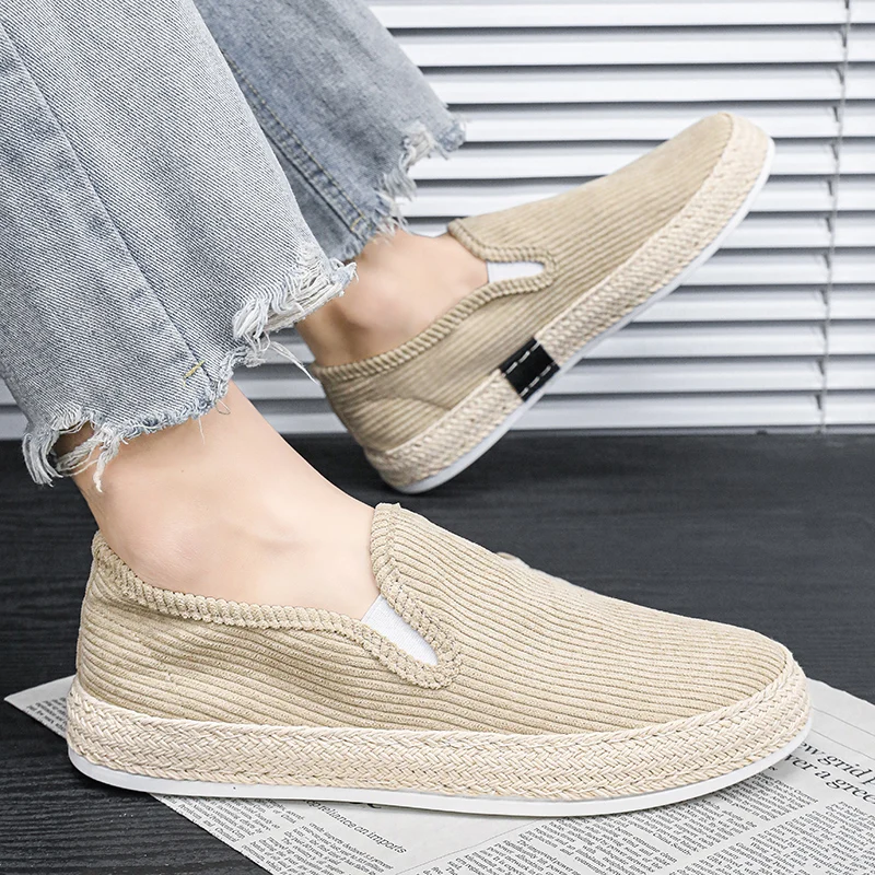 

Mens Espadrille Shoes Spring Men Canvas Shoes Breathable Men's Casual Shoes Slip On Shoes Graffiti Espadrilles Footwear Flats