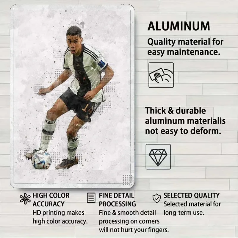 Спортивный металлический постер Jamal музыкальной акварели винтажный знак в виде