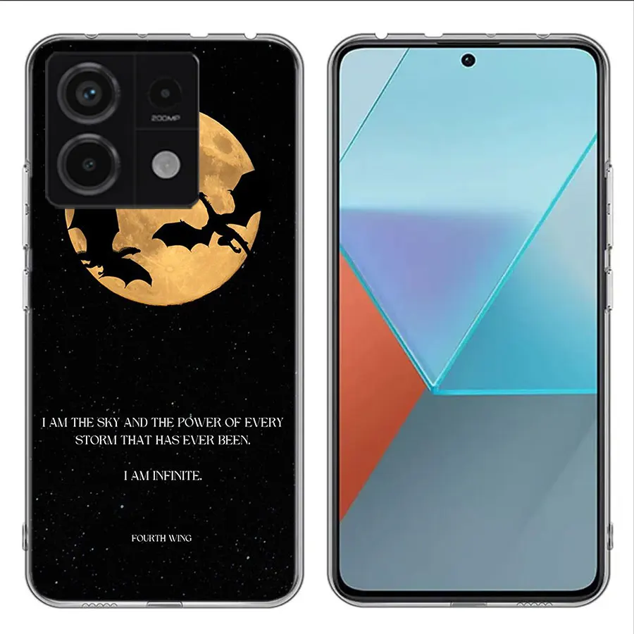 Прозрачный чехол F-4 W-Wing Dragon для Xiaomi Redmi Note 11 11S 11T 11E 10 10S 9 9S 9T 8 8T Pro 7 K70 K60 K20 из ТПУ с