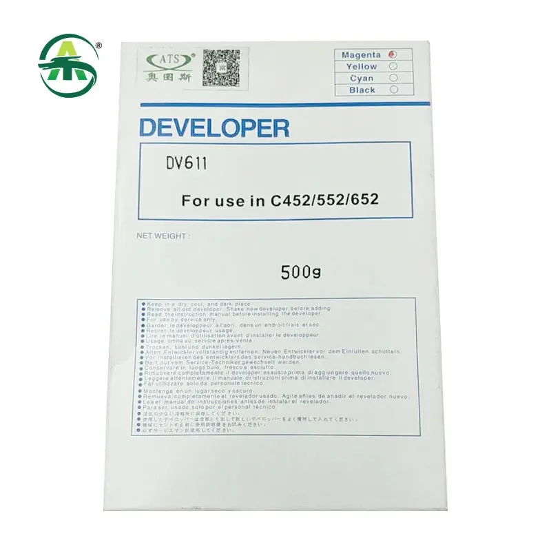 

DV611 Copier Developer Compatible for Minolta C652 C552 C550 C650 C754 C654 CMYK 750g/bag 1PC