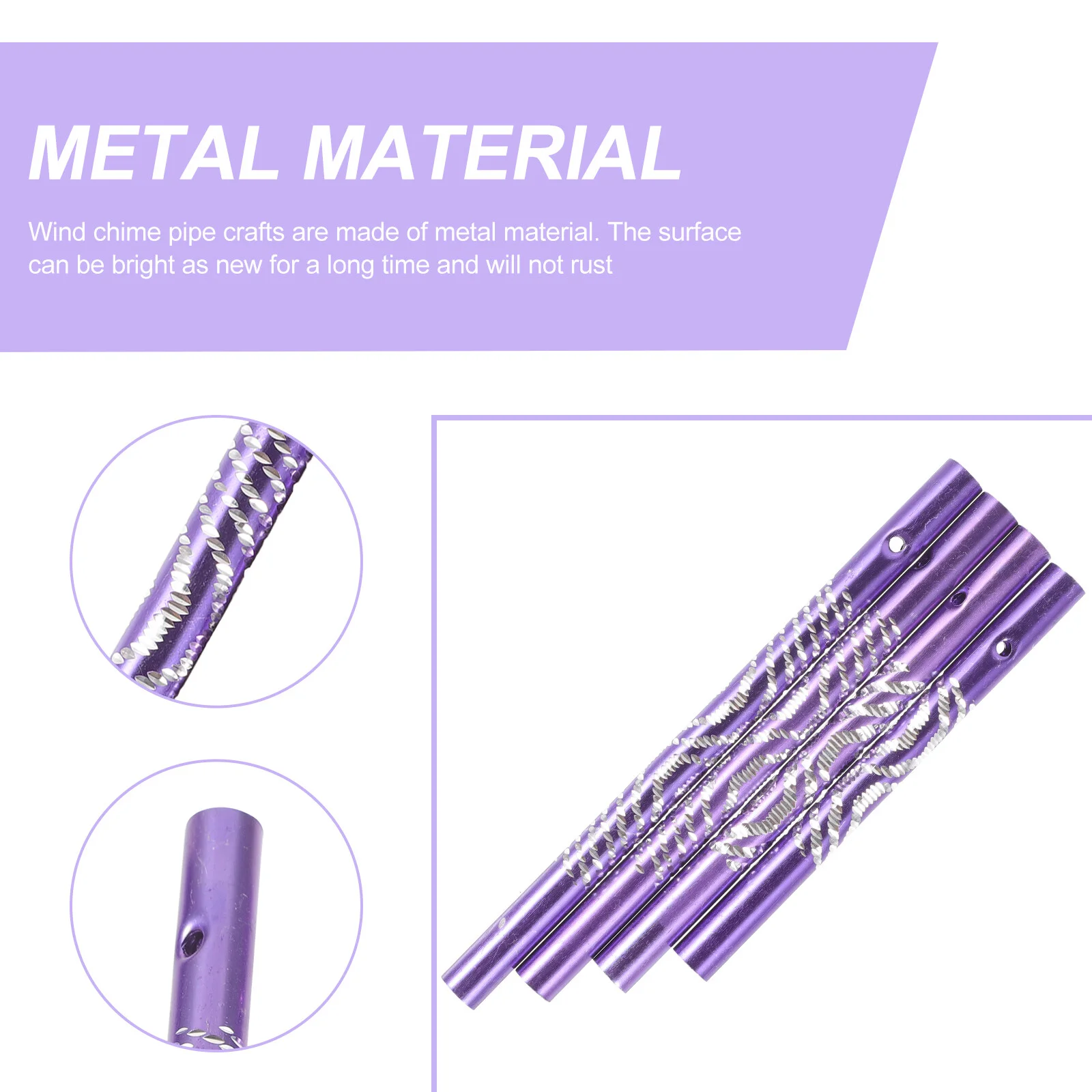 

24 Pcs Metal Tool Toys DIY Wind Chime Pipe Textbook Tube Replacement Parts Material Toddler