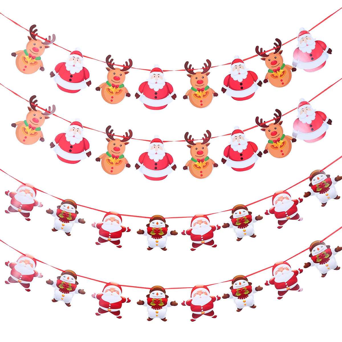 

Banner Party Christmasholiday Hanging Santa Bunting Decor Seasonal Supplies Reindeer Festival Fireplace Snowman Flag Eik