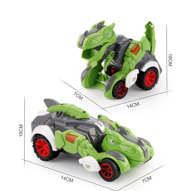 

Hot Children's Dinosaur Deformation Inertia Sliding Educational Car Model Diecast Kids Action Model Cars For Boy Gifts Car Toys