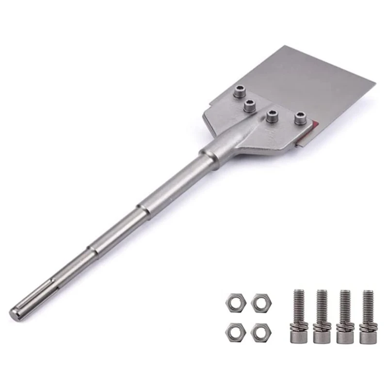 

HLZS-SDS Max Floor Scraper 6 Inch Blade Scraper Tile Removal Chisel Bit With 2 Foot Long Handle Flooring Removal Tool