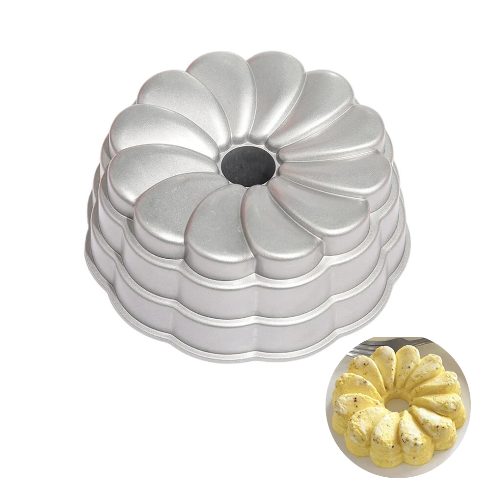 

Cast Aluminum Flower Bundt Cake Pan Non Stick Fluted Tube Cake Pan For Baking 9 Inch Bundt Cakes Tin Bakeware 0941