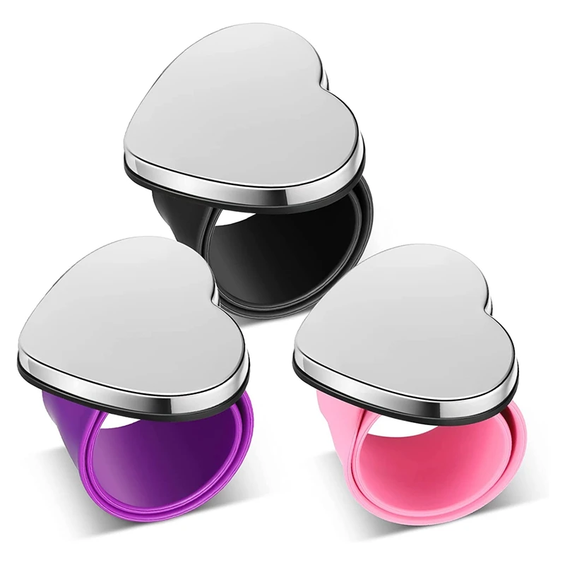 

3Piece Metal Magnetic Sewing Needle Cushion Heart Shape Magnetic Needle Holder Hair Clip Bracelet Silicone Wrist Needle Cushion