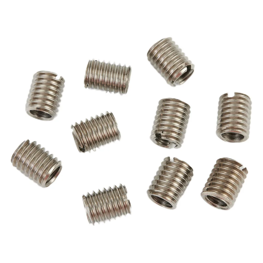 

10pcs Stainless Steel Adapters M8 8MM Male TO M6 6MM Female Thread Reducers Thread Repair Screw Plug-in Repair Tool Threads Tool