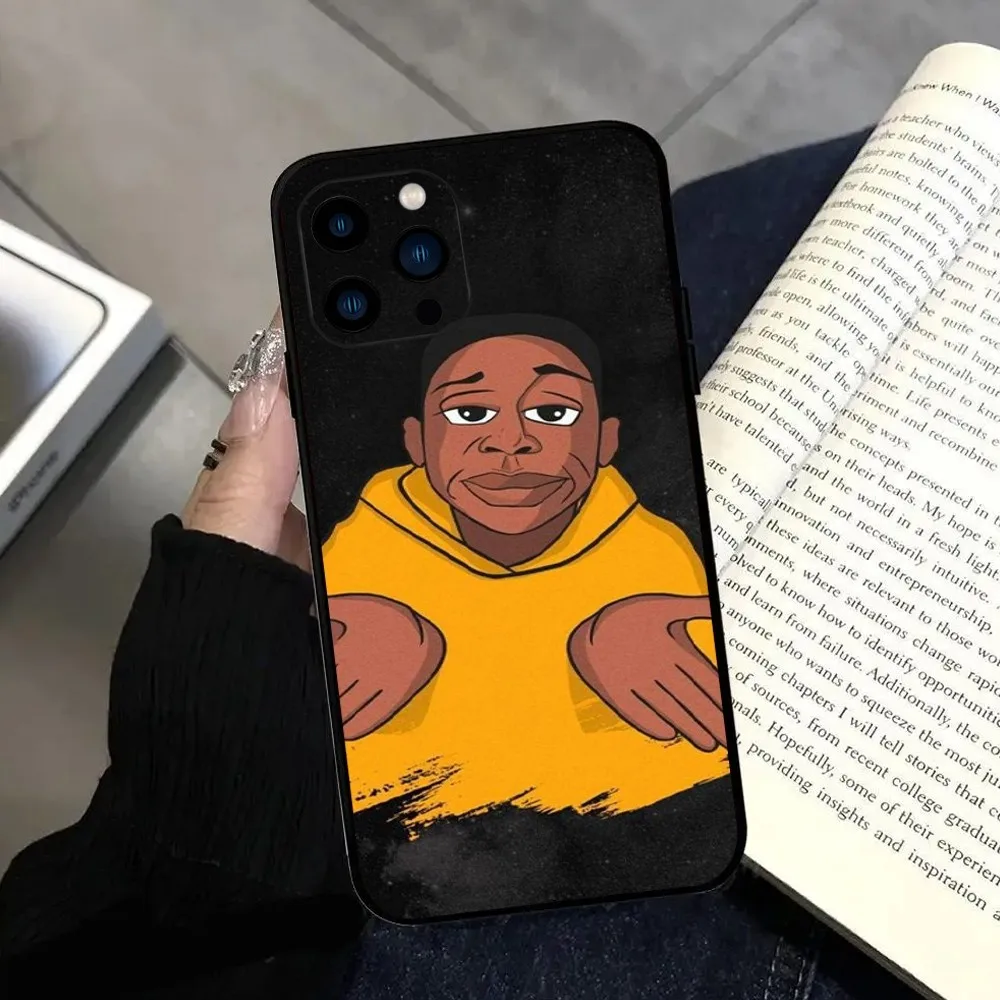Забавный чехол для телефона с героями мультфильмов Khaby Lame iPhone 11 12 13 14 15 Pro Max Mini Plus XS