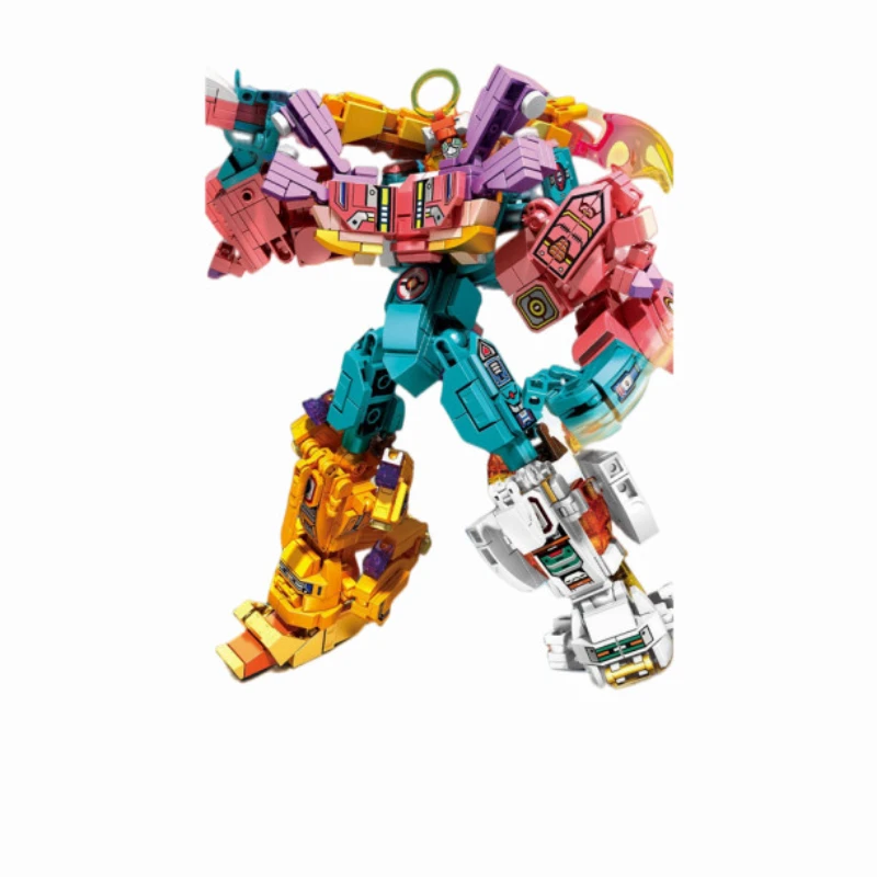 

Креативная сборка Senbao, стальная серия mecha, тотем Святой чудовище, четыре в одном, Сборка пазла, маленький конструктор, Игрушечная модель