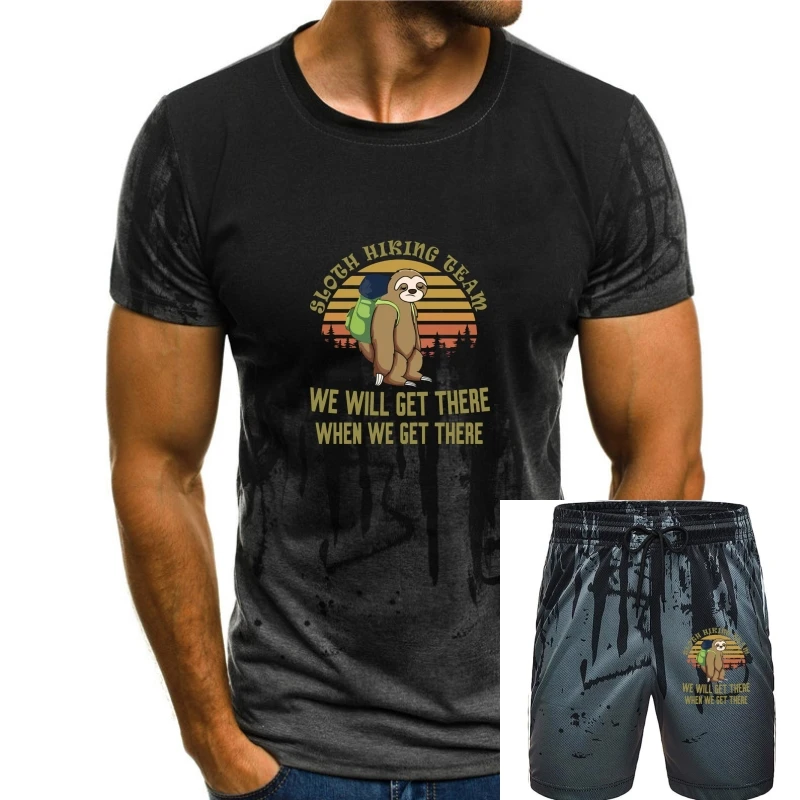 

Men t-shirt Sloth Hiking Team tshirt Women t shirt