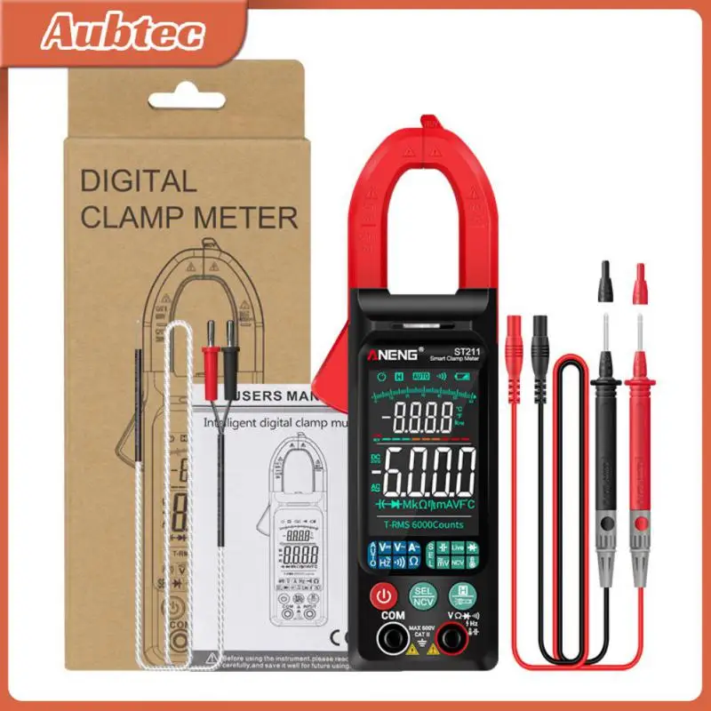 

ANENG ST181 Digital Clamp Meter DC/AC Current 6000 Counts Multimeter Ammeter Voltage Tester Car Amp Hz Capacitance NCV Ohm Test