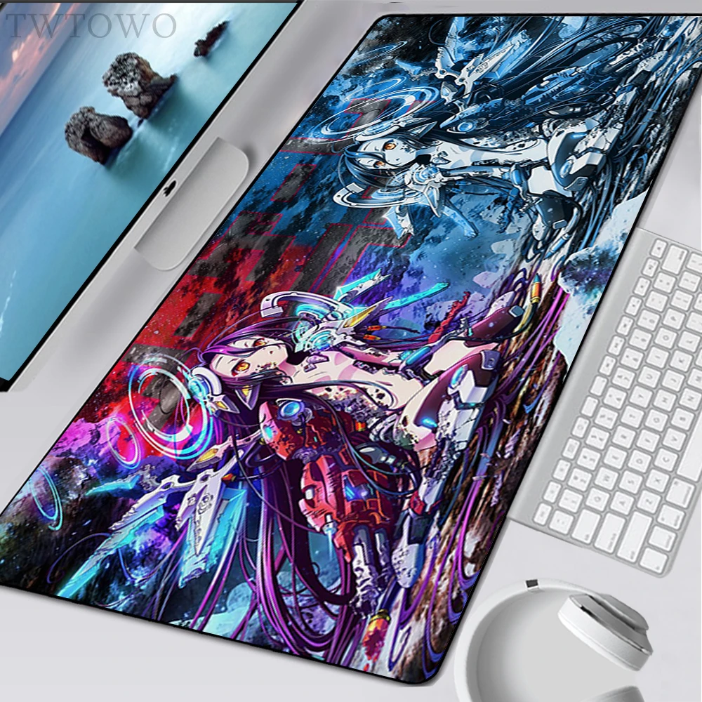 

Mousepad New Custom XXL Mouse Mat MousePads Anime No Game No Life Anti-slip Gamer Natural Rubber Office Table Mat