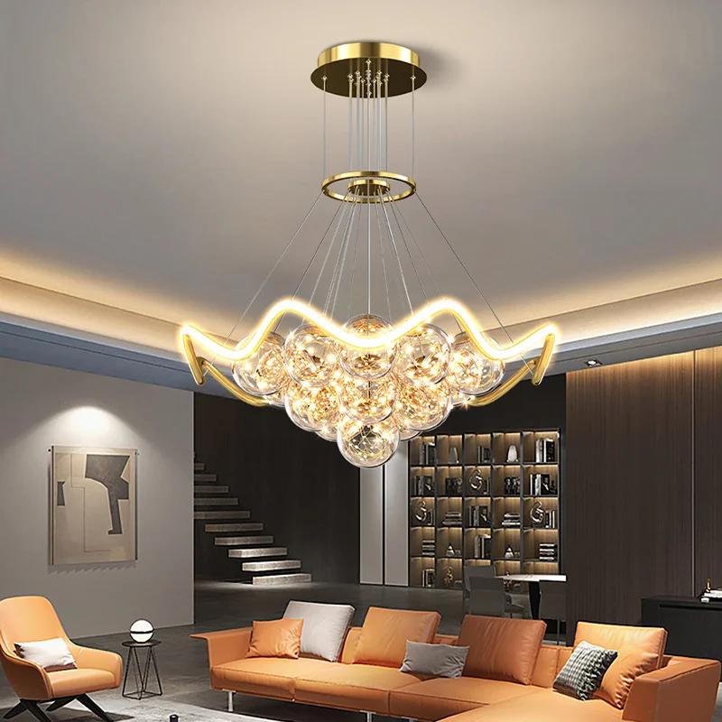 

Pendant Lights Modern LED Romantic Bubble Chandeliers Living Dining Room Bedroom Dimmable ing Home Decor Lustre Fixture