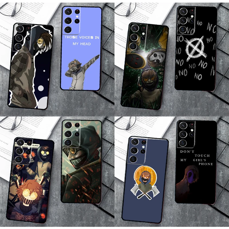 Чехол из силикона Creepypasta Ticci Toby x reader для Samsung Galaxy S22 Ultra S21 S20 FE S8 S9 S10 Plus Note 20 Cover on.