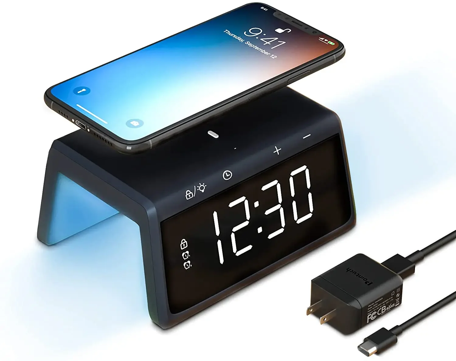 Цифровой будильник для спальни внешняя фотография версия 4 яркость/Airpords USB