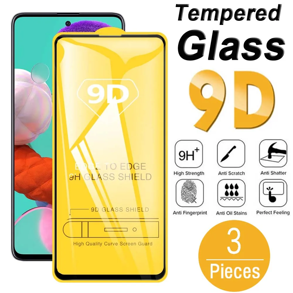 

9D Tempered Glass for Mi Poco X3 Pro F3 M3 M4 GT Screen Protectors for Xiaomi Redmi Note 11 10 9 8 7 Pro 10s 9T 9s 9A 9C Glass