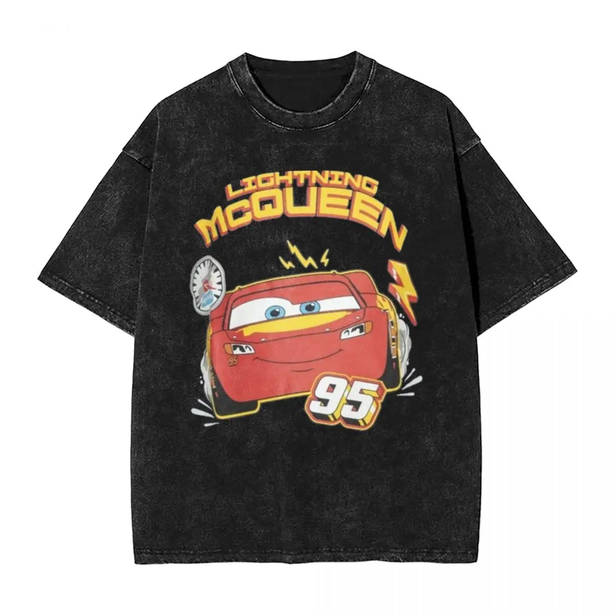 Футболка с эффектом потертости и коротким рукавом в стиле хип-хоп