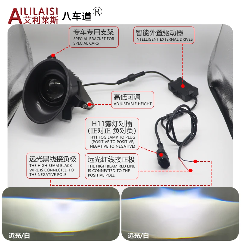Aililaisi светодиодный проектор противотуманные фары лазерные линзы для volkswagen caravelle