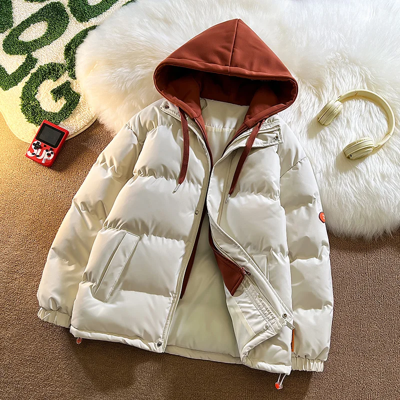 

Women's Hooded Winter Jackets Solid Color Windproof Y2K Padded Jackets Oversized Thicken Warm Winter Coats for Women