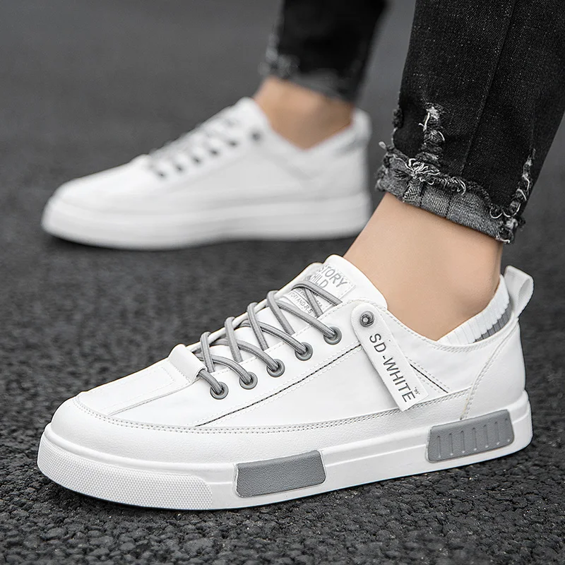 

Men's casual shoes, ice silk cloth breathable sneakers, white shoes, wear-resistant and non-slip, comfortable and versatile