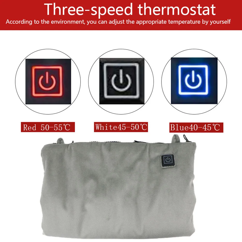 

Heating Hand Muff Plush Hands Warm Mats 3-speed Electric Heating Fanny Pack Keep Warm Pads Warming Supplies for Home