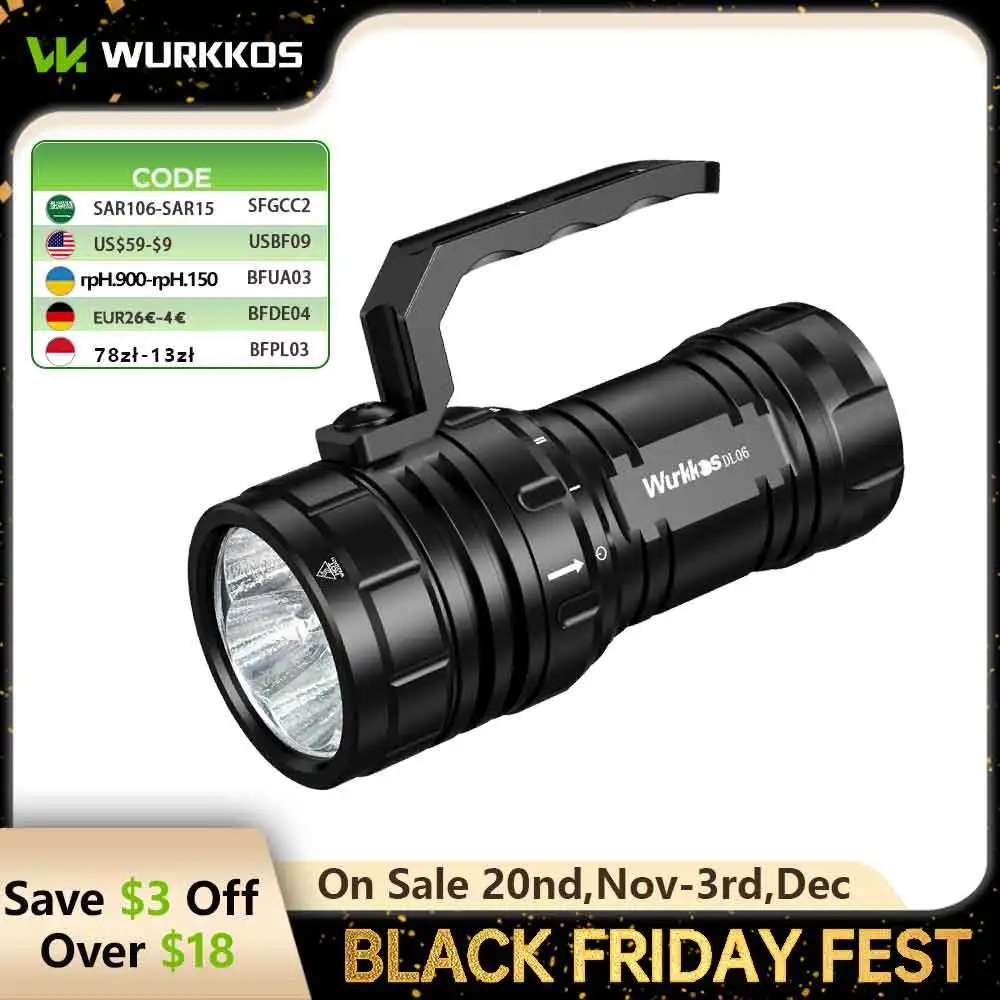 

Wurkkos DL06 Фонарик для дайвинга