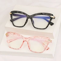 oversized frame anti blue light cat eye eyeglasses women fashion women multi section trending design optical computer glasses