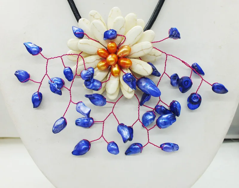 Ожерелье Sweet Shell Flower (погодное колье) 19 дюймов