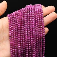 4mm natural stone ruby beads small loose spacer bead for jewelry making diy women bracelet necklace crafts