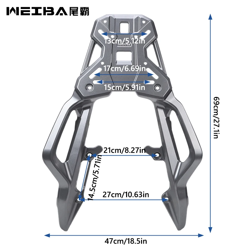 

Прочная задняя стойка для увеличения для HONDA NC750X 2016-2025, багажник для мотоцикла, поддержка ящика для хранения для HONDA NC 750X