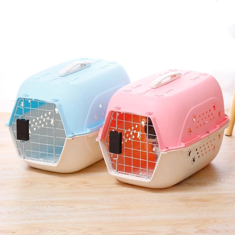 

Dog Cat Carrier Box Outdoor Travel Transport Portable Bags Pet Product Cat Air Consignment Carriers Bag Small Dog Puppy Kitten
