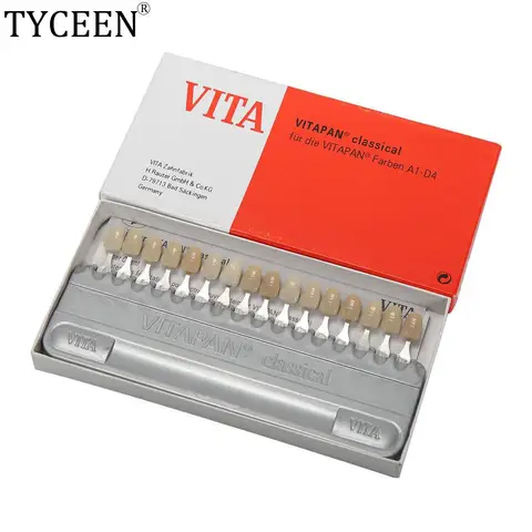 Высококачественное стоматологическое оборудование, фарфор для отбеливания зубов VITA Pan, Классическая 16 цветов, модель зуба Vita, колориметрическая пластина