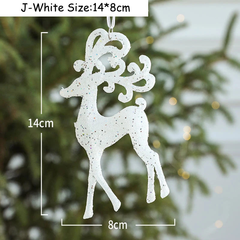 Украшение для рождественской елки прозрачное в виде оленя | Дом и сад