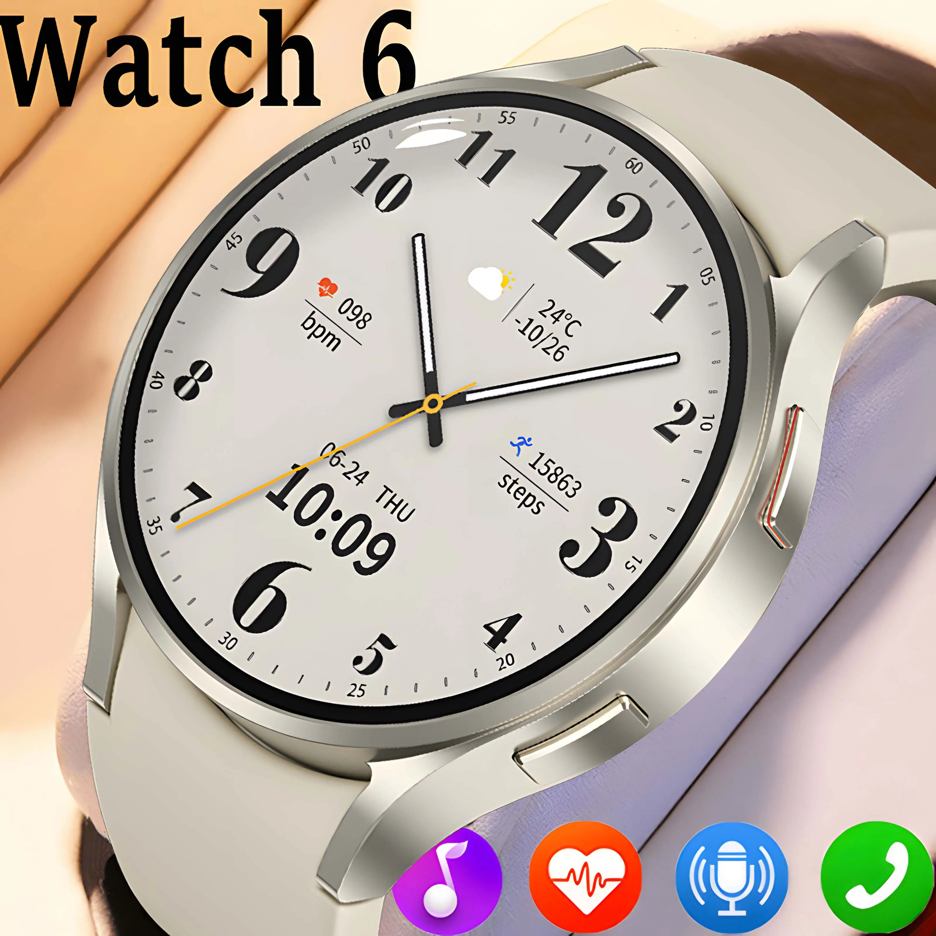 

Новинка, часы Galaxy 6, классические умные часы, мужские часы с индивидуальным циферблатом, голосовыми вызовами, спортивные часы, женские умные часы с GPS-трекером для Android и iOS