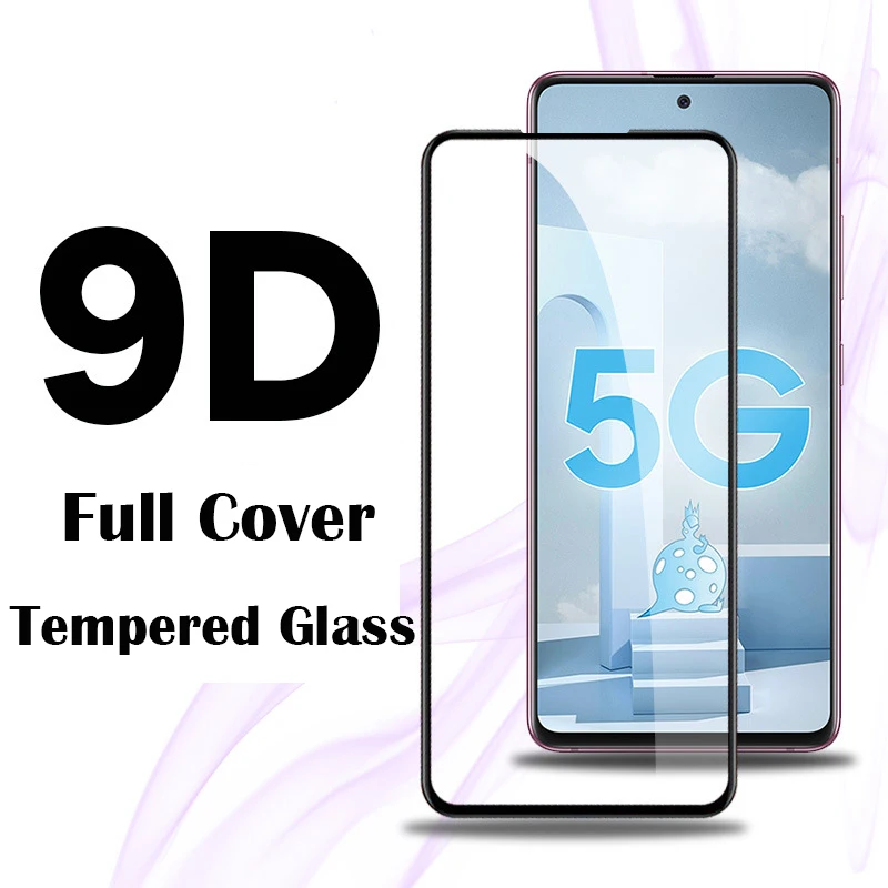 

For Samsung Galaxy F41 F62 F12 NFC F12NFC F02S F22 F52 F51 Screen Protector Tempered Glass Black Edge Cover Full Coverage Glass