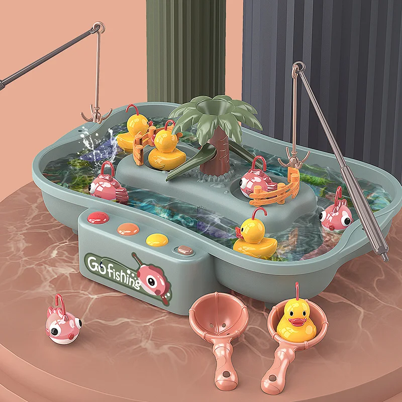 

Montessori Magnetic Fishing Game For Children 2 to 5 Year Old Duck Fishing Child Games for Kids Boy Outdoor Water Table Fish Toy