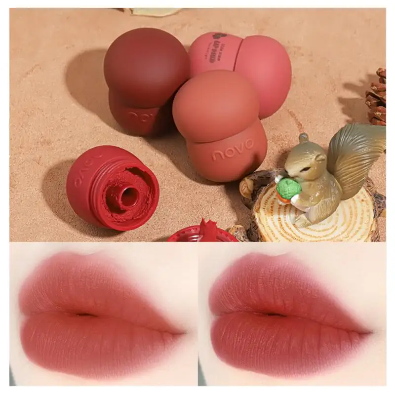

Velvet Matte Lipstick Soft Smooth Lip Mud Natural Cheek Lip Tint Face Blush Moisturizing 4 Colors Mushroom Lip Tint Mud
