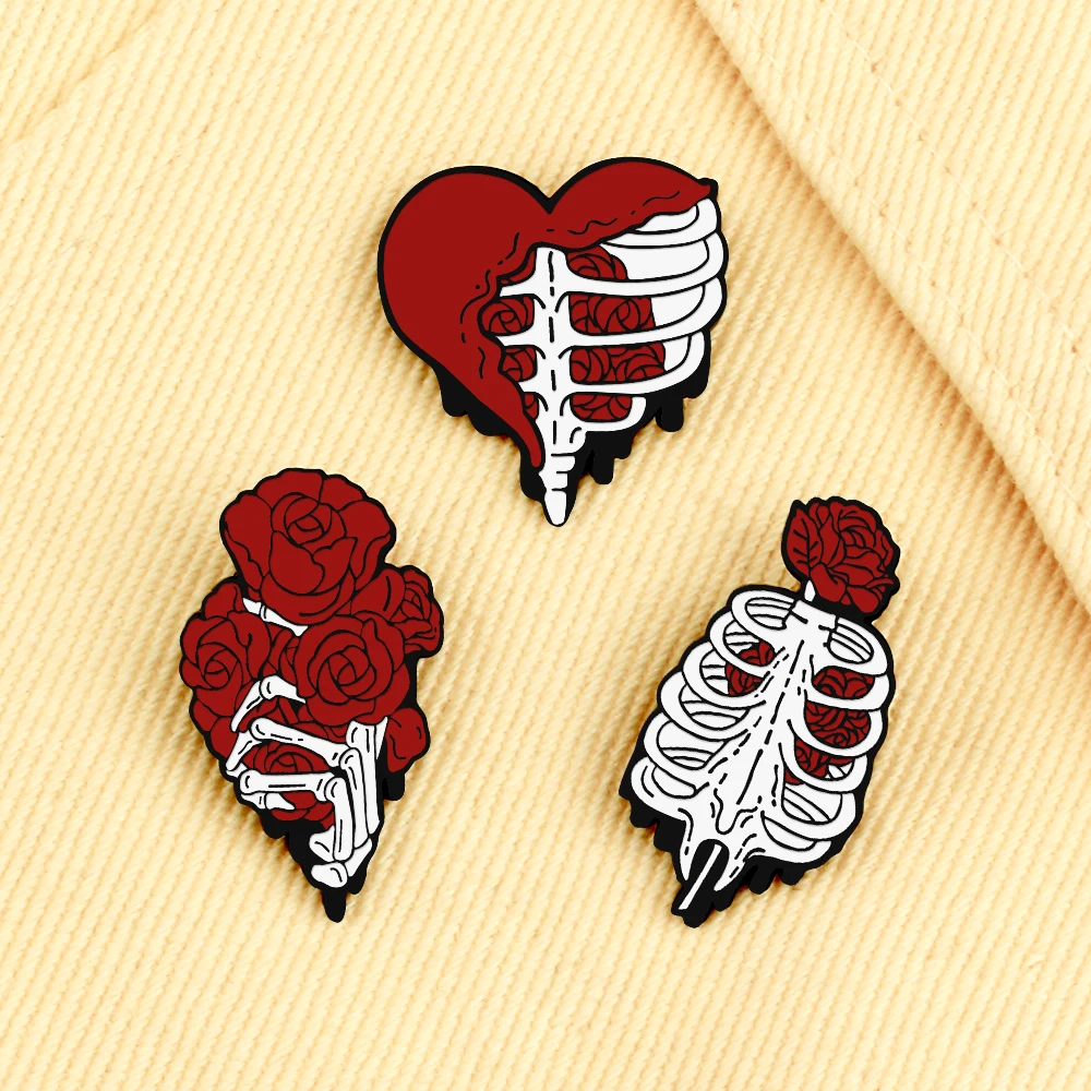 Значок на лацкан Life and Death для пар Мужская креативная эмалированная заколка в