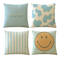 cute honey pillows case cow skin smiley pillow covers decorative pillowcases for pillows girl kids room living room home decor