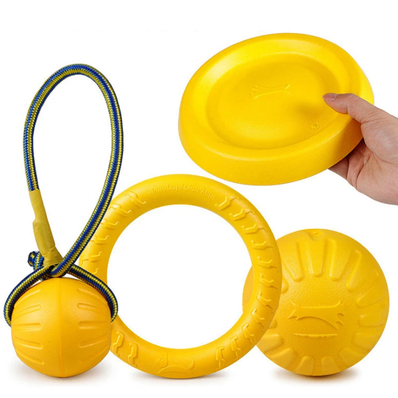 Pet Flying Discs Training Ring Puller Dog Toys For Big Large Dogs Bite Resistant Chew Ball Toy Floating Puppy Interactive Supply images - 6