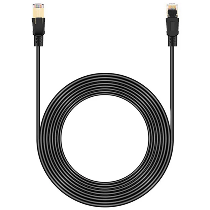 

Cat 8 Ethernet Cable with Shielding, 26AWG 40Gbps 2000Mhz SFTP Jumper, High-Speed Cat8 LAN Network RJ45 Cable