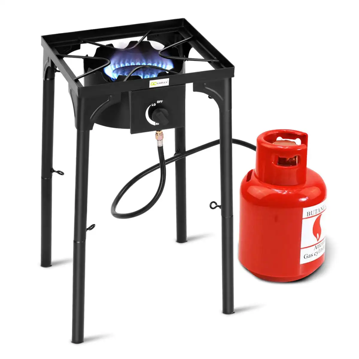 

Portable Propane 100000BTU Single Burner Outdoor Camp Stove w Adjustable Legs