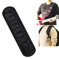 guitar bass strap shoulder pad canvasleather thicken sponge shoulder comfort paded protect for cross shoulder guitar accessory