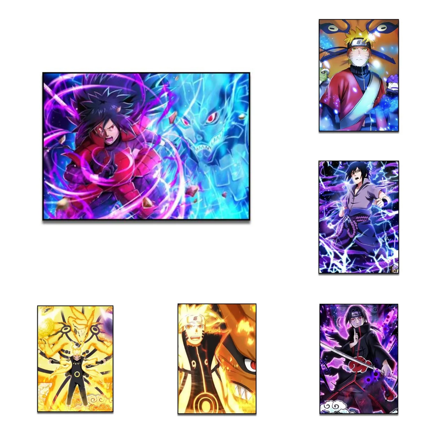 

Bandai Классическая японская аниме Наруто алмазная живопись своими руками 5D алмазная вышивка мозаика Наруто Какаси настенное искусство домаш...