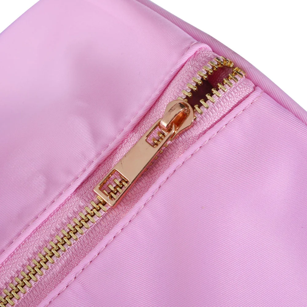 Candy Color Nylon Tote Bags Women Fashion Cute Letter Patches Handbags Female Simple Large Capacity Shoulder Shopping Bag