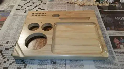 

Wooden Bamboo Rolling Tray for your herbs Multifunctional Tray