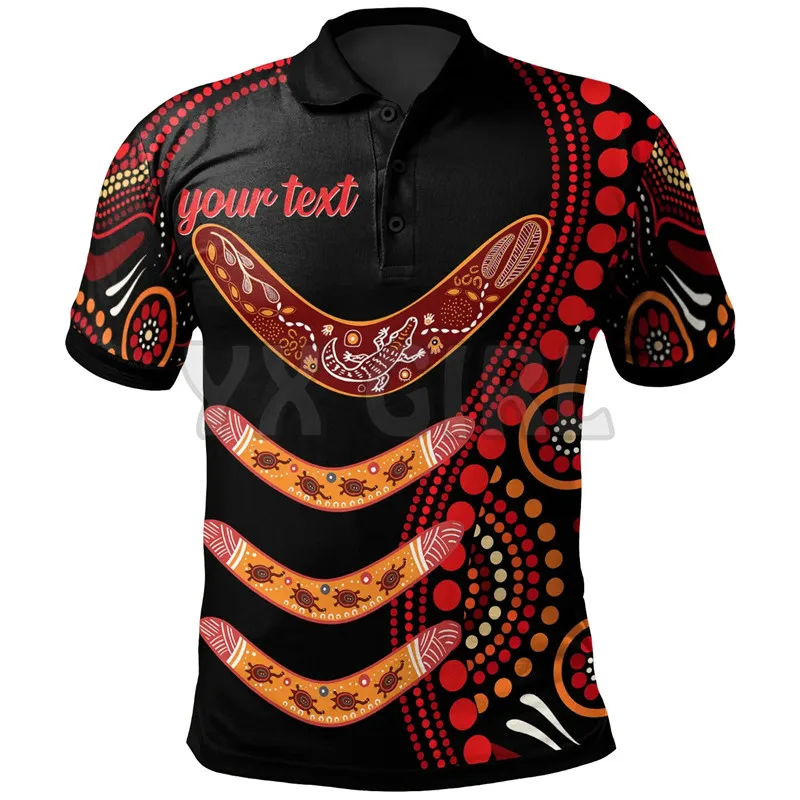 

2022 Summer shirts women for men Personalised Name Aboriginal Boomerangs With Dot 3D printed Short sleeve t shirts Tops camisas